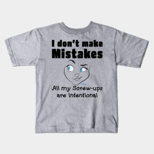 Mistakes-black Kids T-Shirt